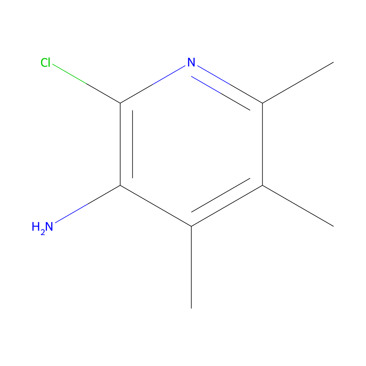 2-Chloro-4,5,6-trimethylpyridin-3-amine molecular structure, CAS 2140305-48-0
