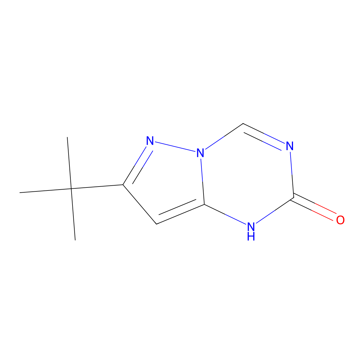 7-tert-butyl-1H-pyrazolo[1,5-a][1,3,5]triazin-2-one molecular structure, CAS 2140305-49-1
