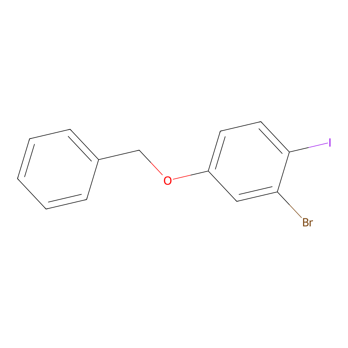 4-(Benzyloxy)-2-bromo-1-iodobenzene molecular structure, CAS 2140305-57-1