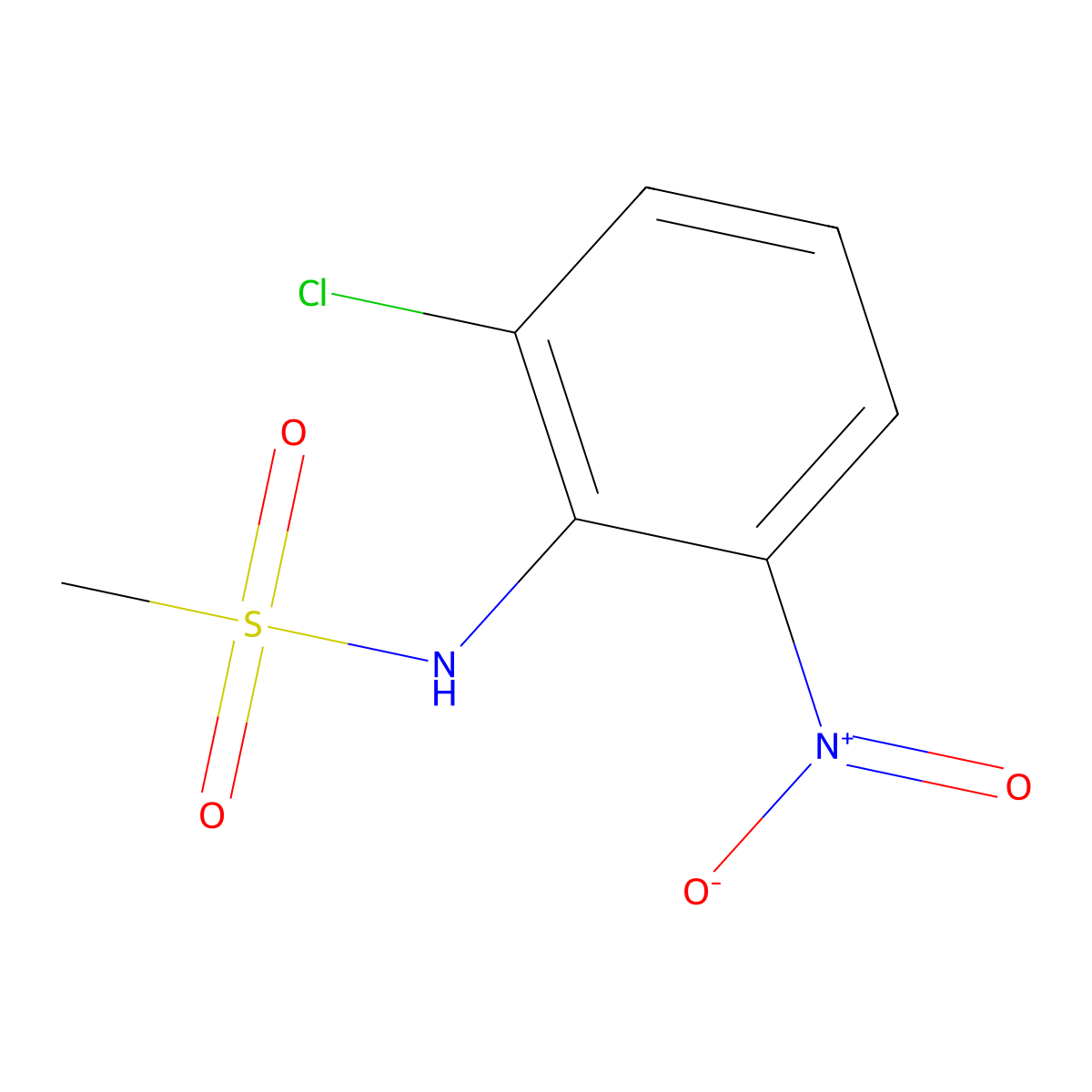 N-(2-Chloro-6-nitrophenyl)methanesulfonamide molecular structure, CAS 2140305-58-2