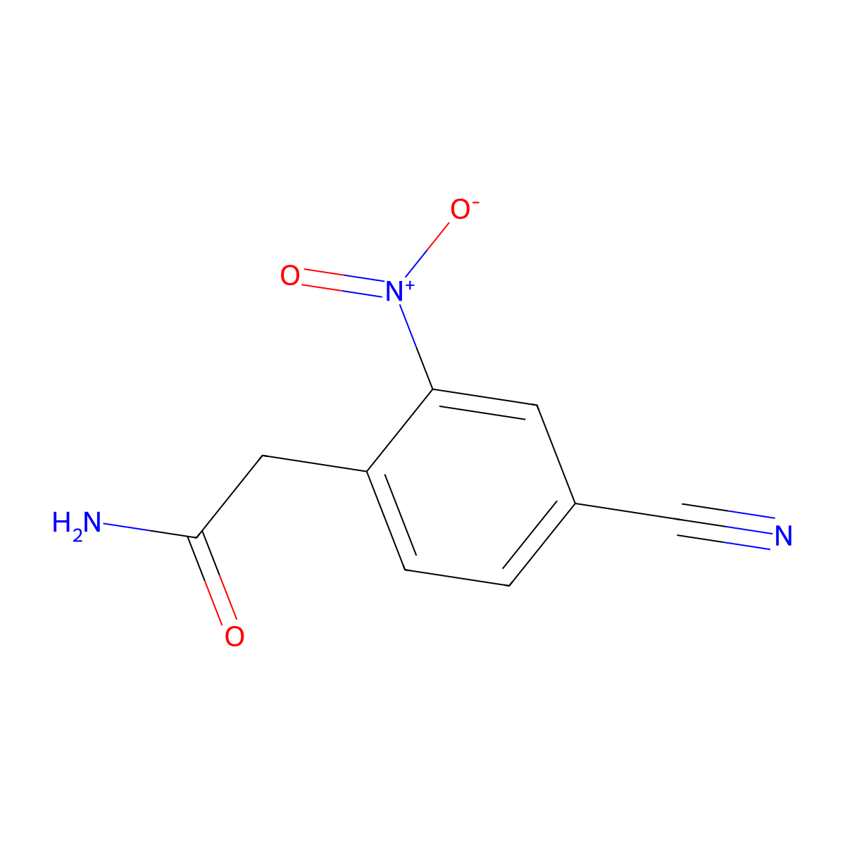 2-(4-Cyano-2-nitrophenyl)acetamide molecular structure, CAS 2140305-61-7