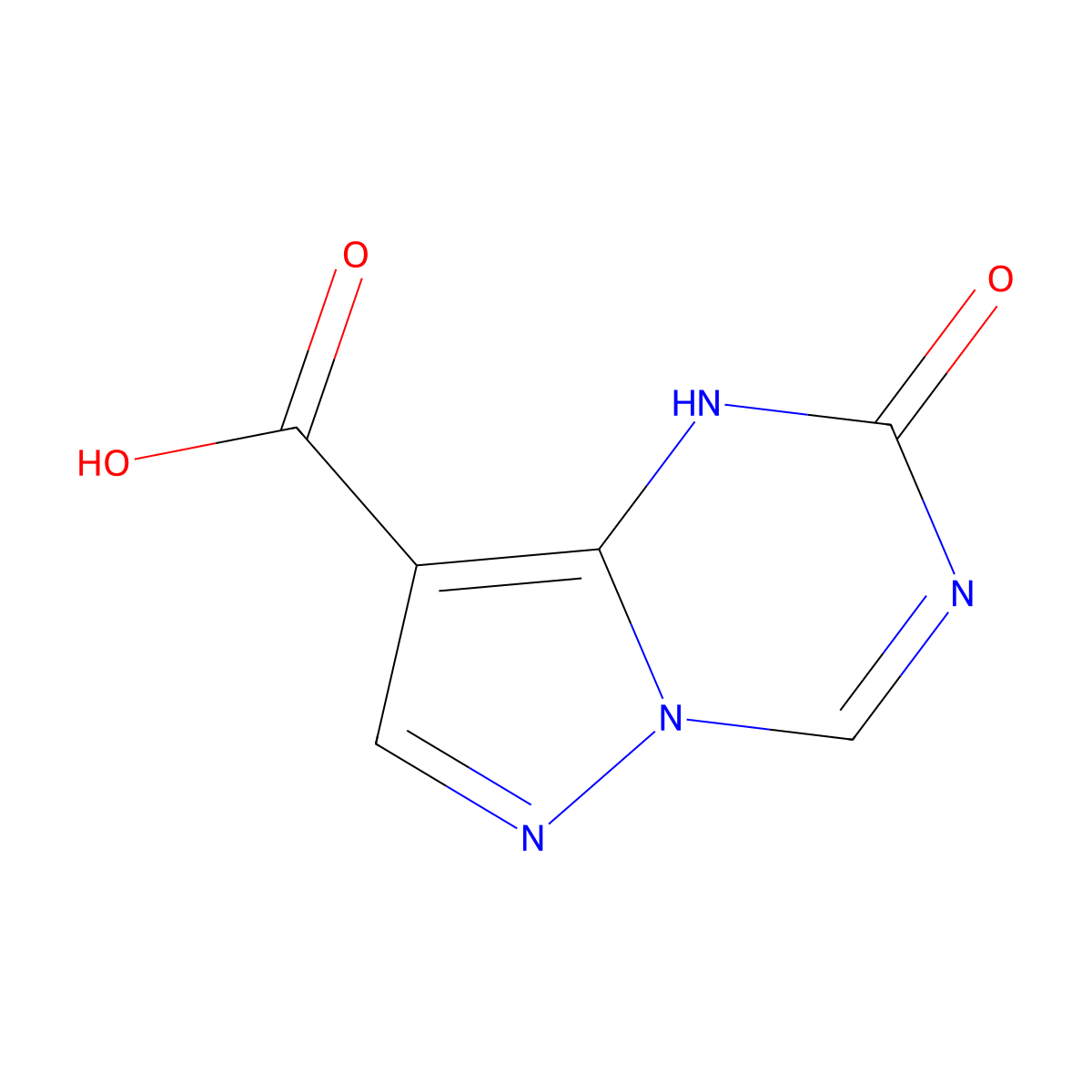 2-oxo-1H-pyrazolo[1,5-a][1,3,5]triazine-8-carboxylic acid molecular structure, CAS 2140305-65-1