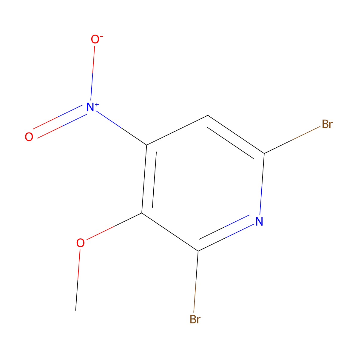 2,6-Dibromo-3-methoxy-4-nitropyridine molecular structure, CAS 2140305-69-5