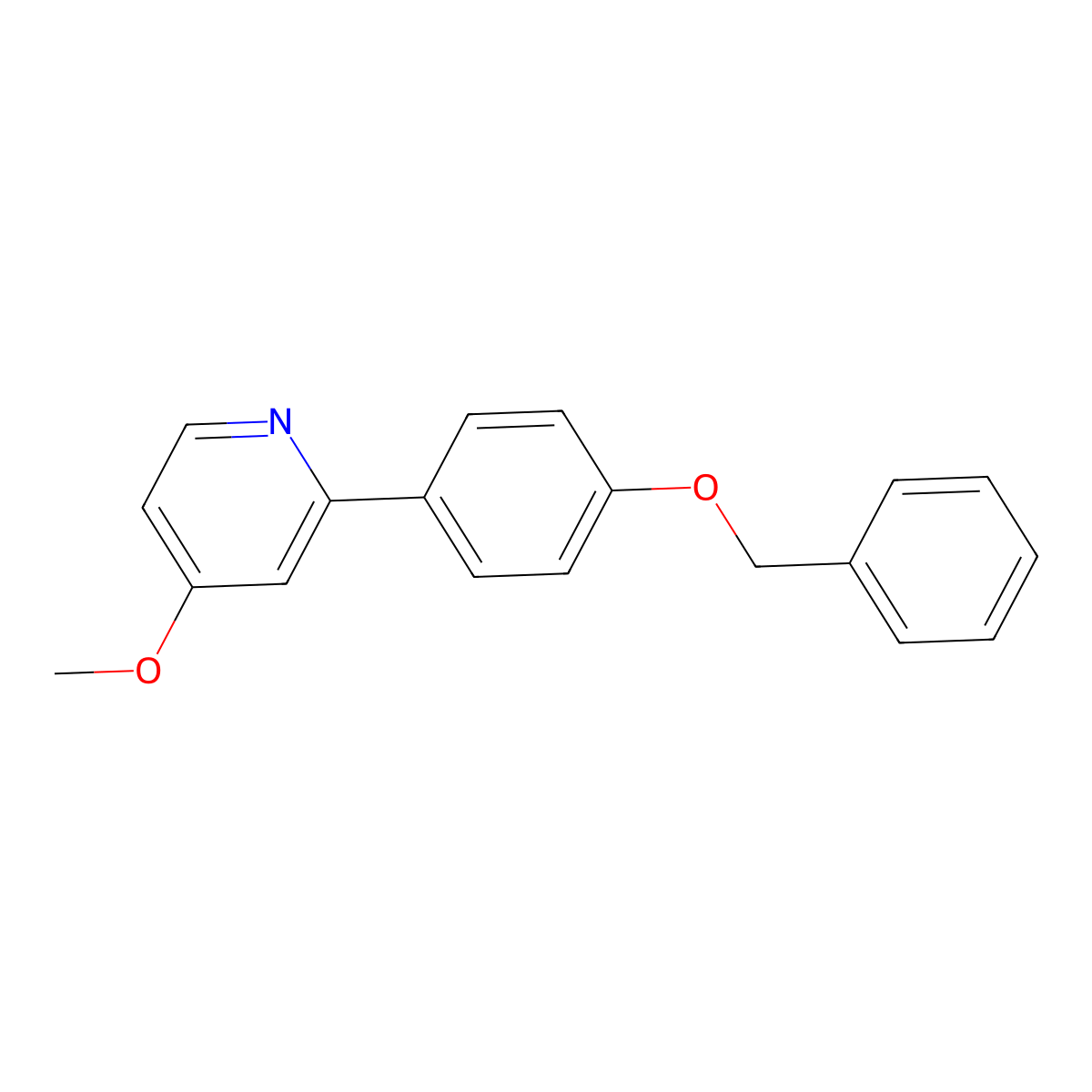 2-(4-Benzyloxyphenyl)-4-methoxypyridine molecular structure, CAS 2140305-85-5