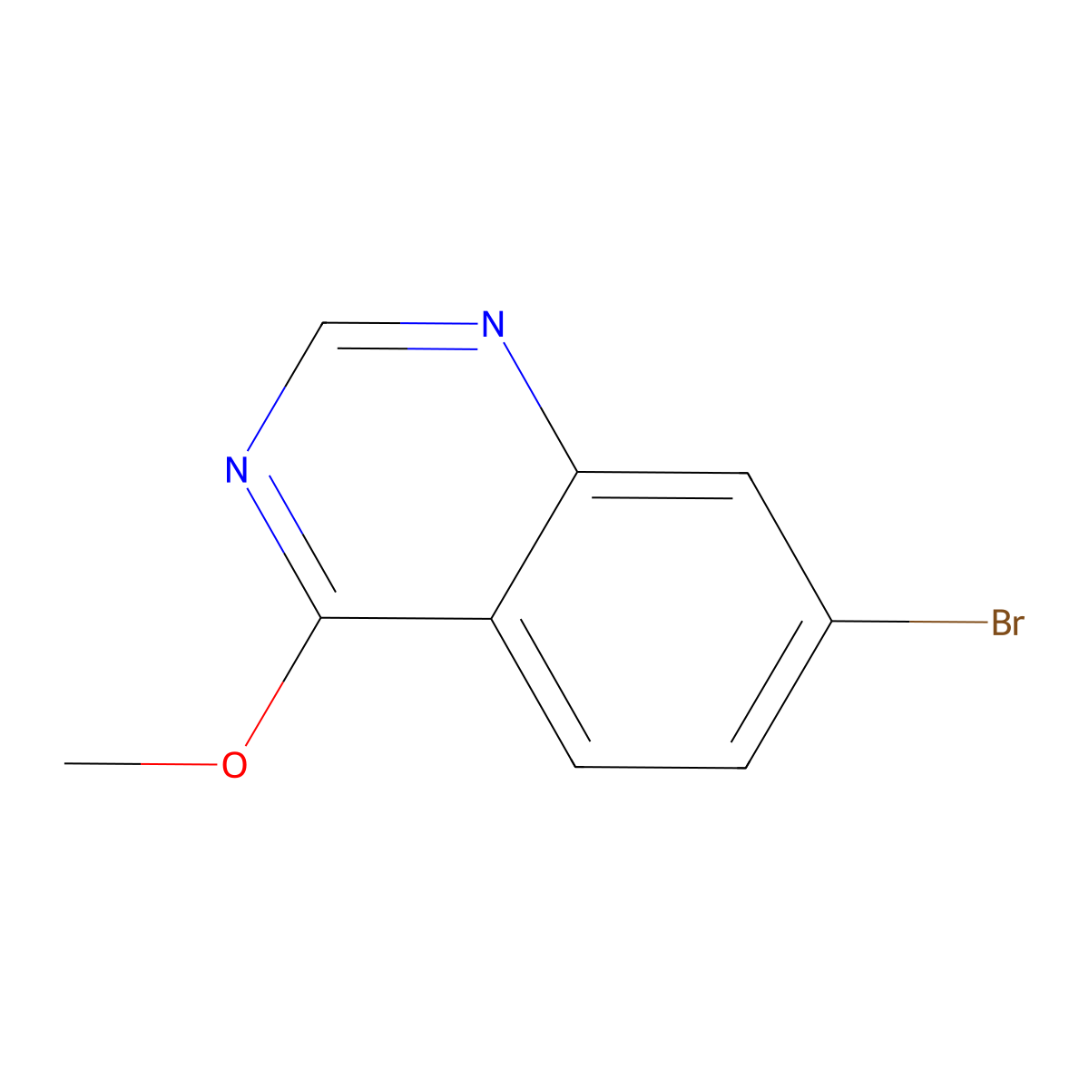 7-Bromo-4-methoxyquinazoline molecular structure, CAS 2140305-93-5