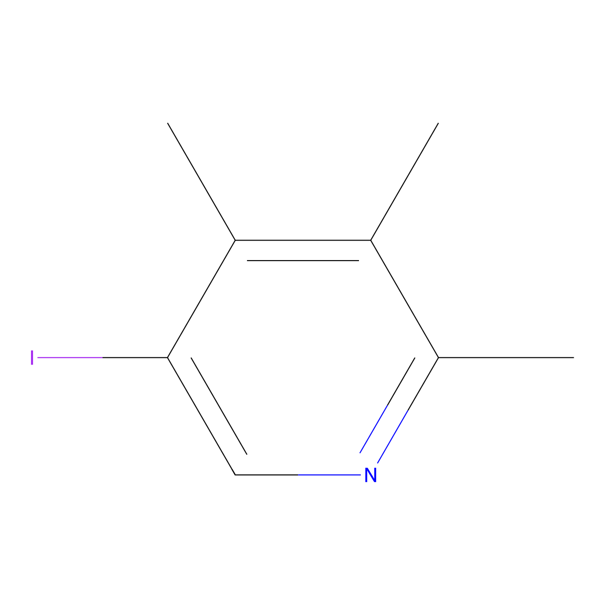 5-Iodo-2,3,4-trimethylpyridine molecular structure, CAS 2140305-94-6