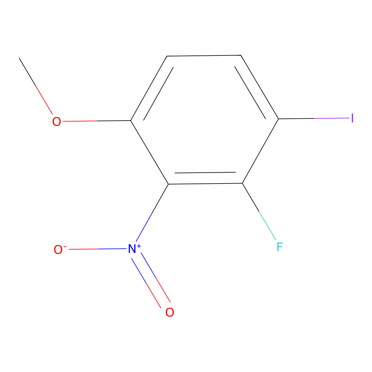 2-Fluoro-1-iodo-4-methoxy-3-nitrobenzene molecular structure, CAS 2140306-06-3