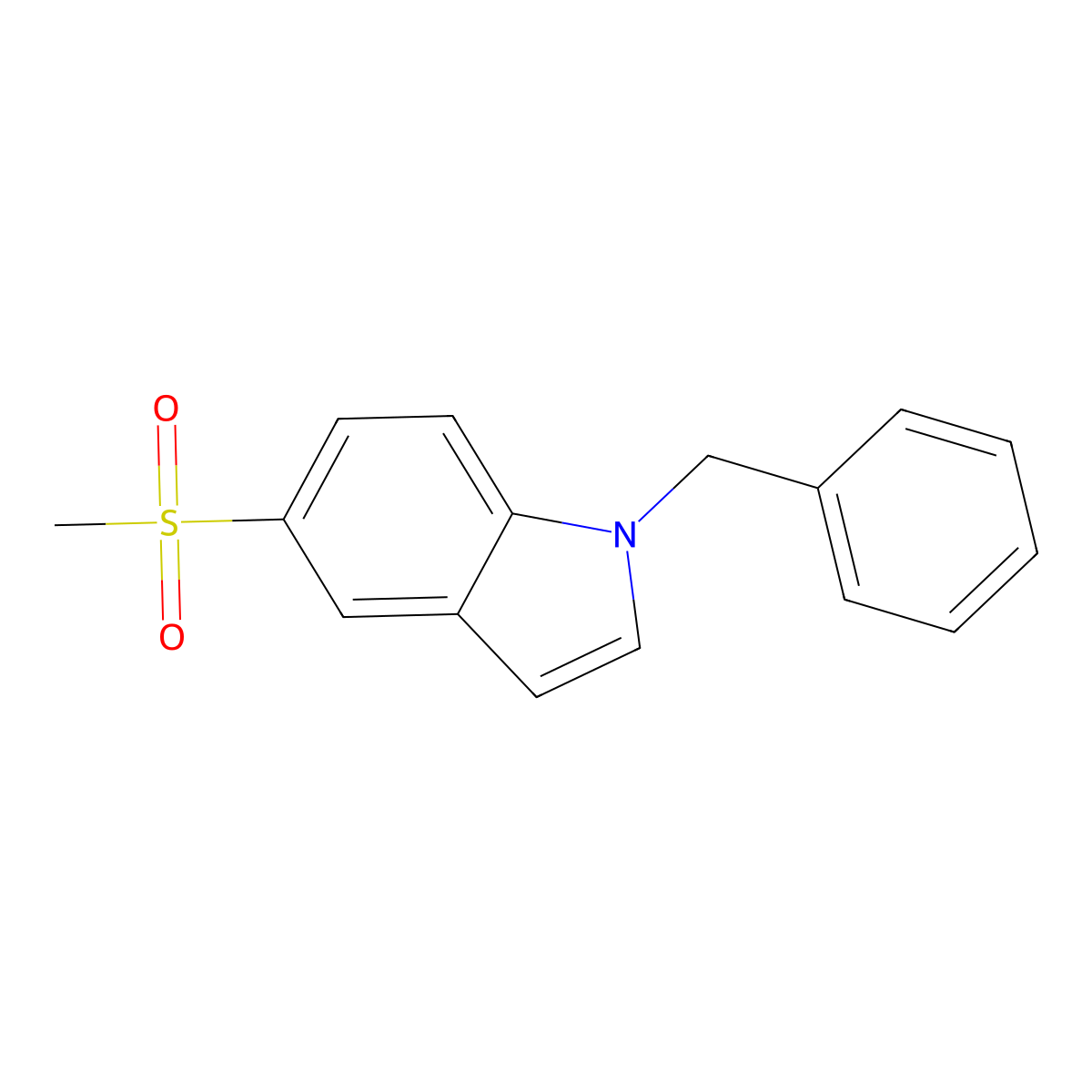 1-benzyl-5-methanesulfonyl-1H-indole molecular structure, CAS 2140306-40-5