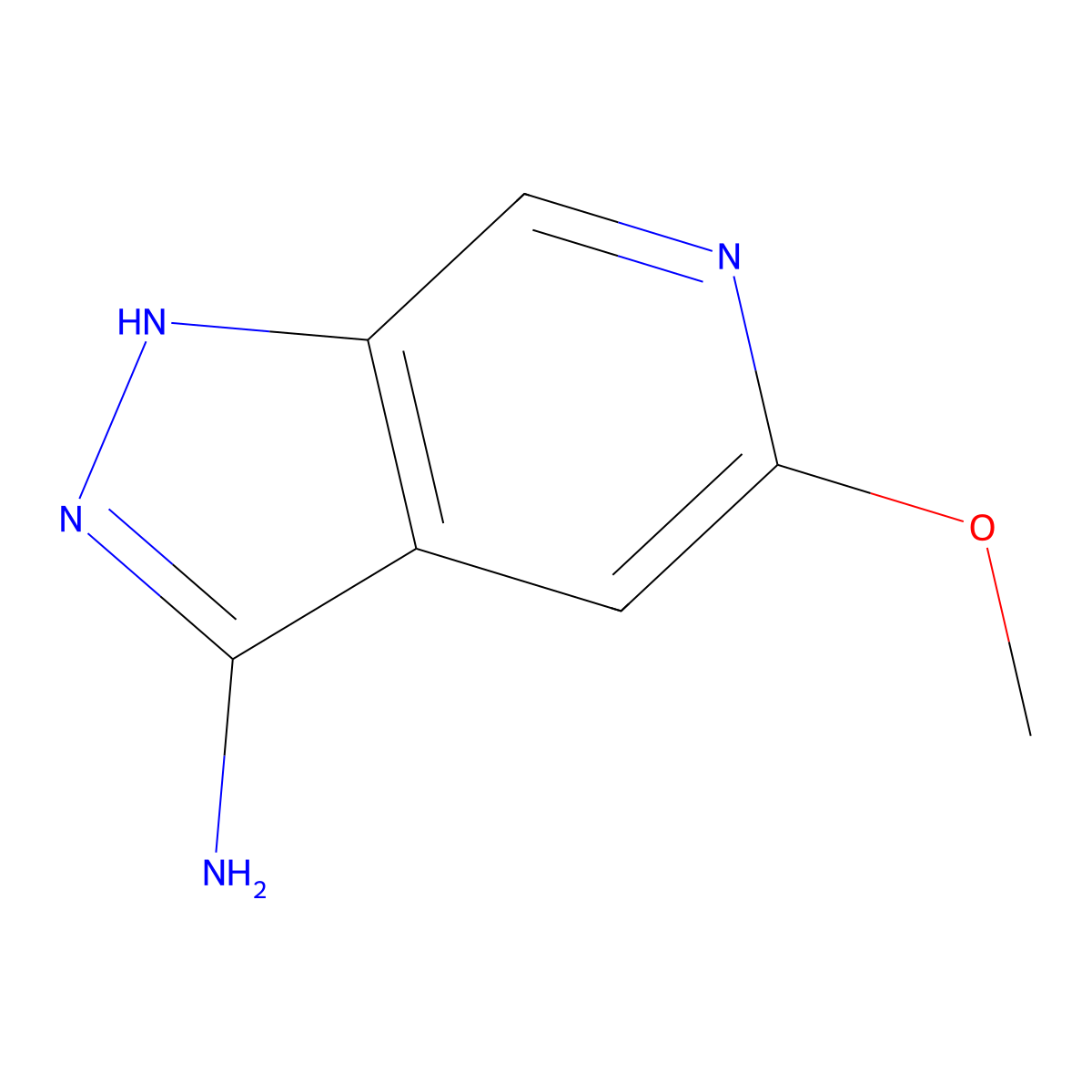 5-Methoxy-1H-pyrazolo[3,4-c]pyridin-3-amine molecular structure, CAS 2140316-55-6