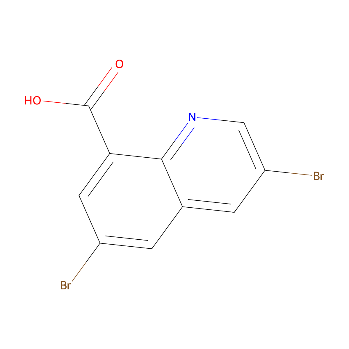 3,6-Dibromoquinoline-8-carboxylic acid molecular structure, CAS 2140316-61-4