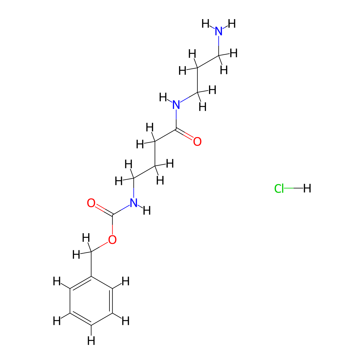 Benzyl N-{3-[(3-aminopropyl)carbamoyl]propyl}carbamate hydrochloride molecular structure, CAS 2140316-74-9