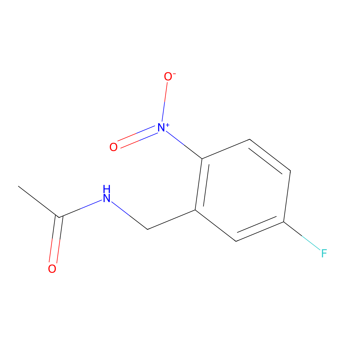 N-[(5-Fluoro-2-nitrophenyl)methyl]acetamide molecular structure, CAS 2140316-94-3