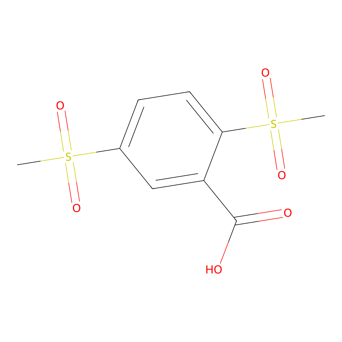 2,5-Dimethanesulfonylbenzoic acid molecular structure, CAS 2140317-02-6