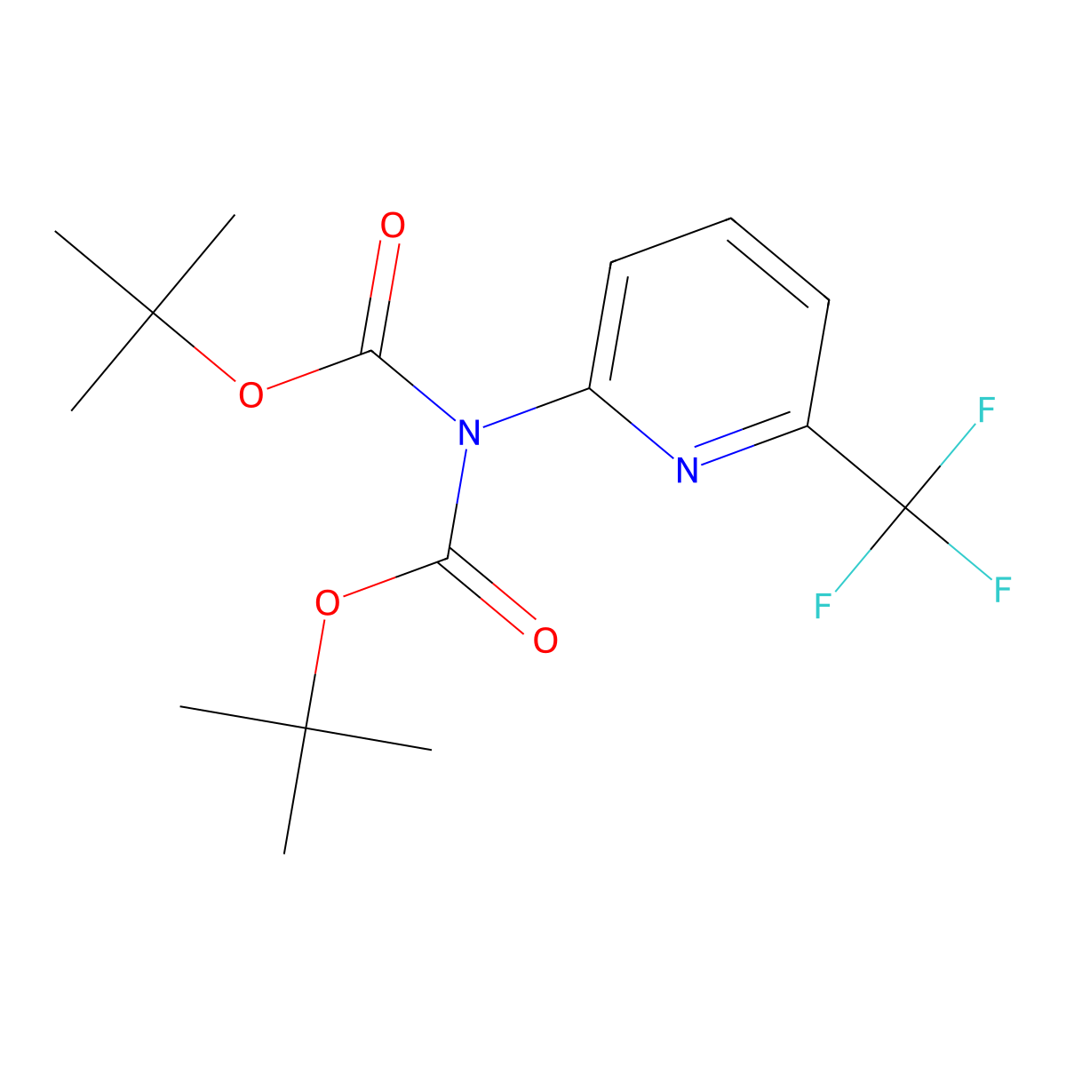 tert-Butyl N-[(tert-butoxy)carbonyl]-N-[6-(trifluoromethyl)pyridin-2-yl]carbamate molecular structure, CAS 2140326-19-6