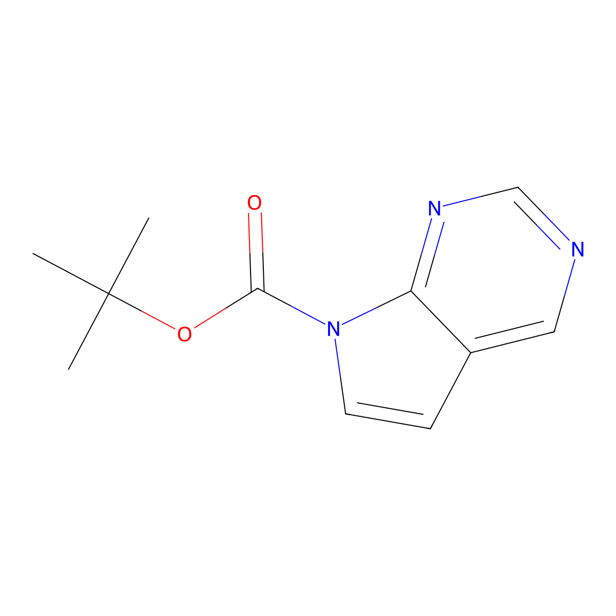 tert-Butyl pyrrolo[2,3-d]pyrimidine-7-carboxylate molecular structure, CAS 2140326-23-2