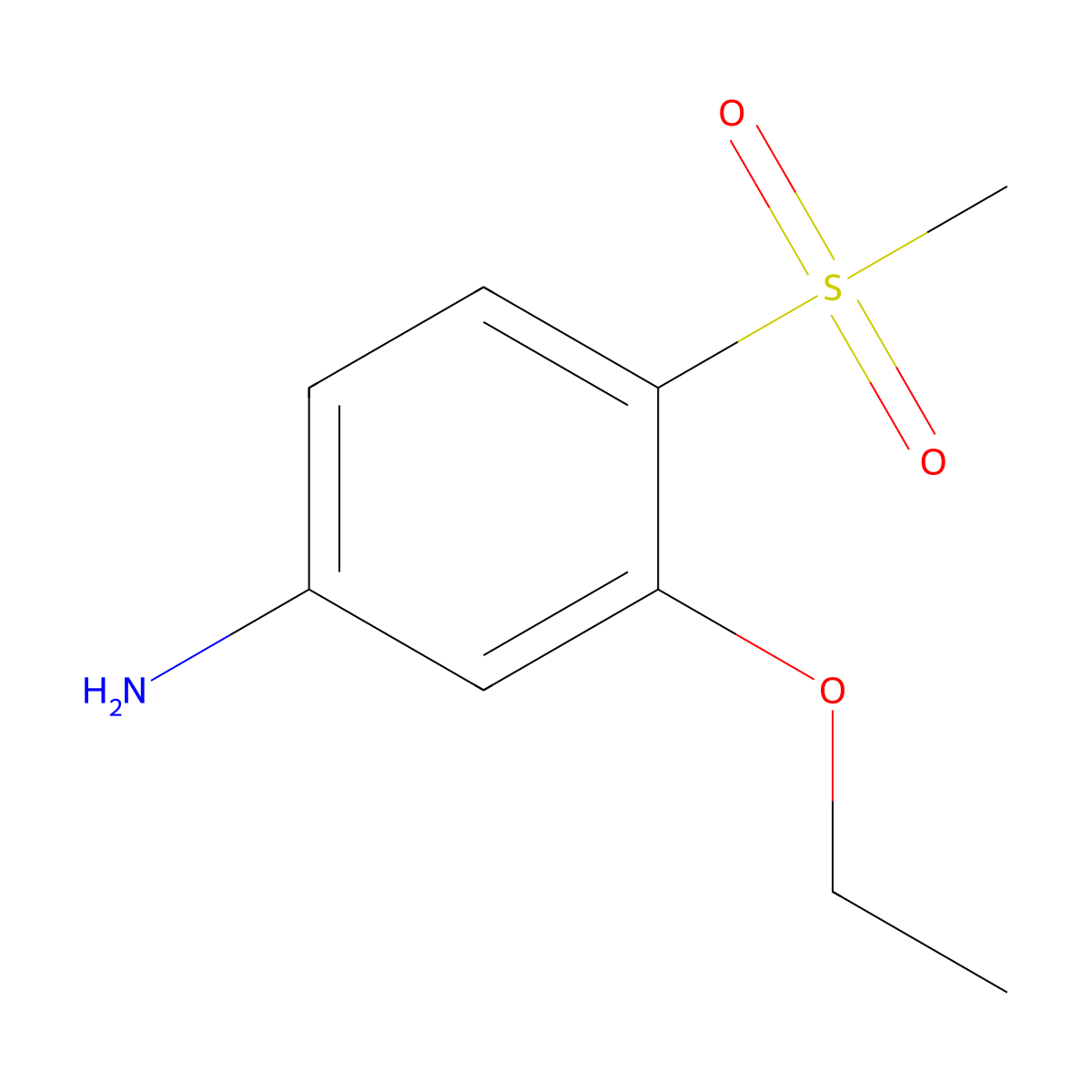 3-Ethoxy-4-methanesulfonylaniline molecular structure, CAS 2140326-39-0