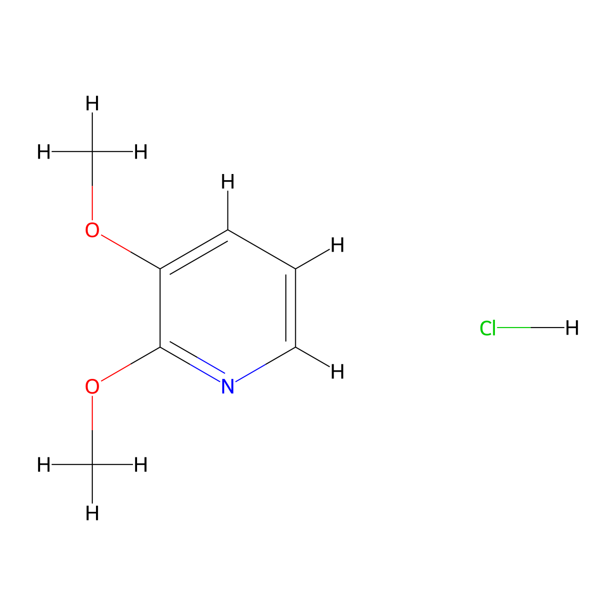 2,3-Dimethoxypyridine hydrochloride molecular structure, CAS 2140326-45-8