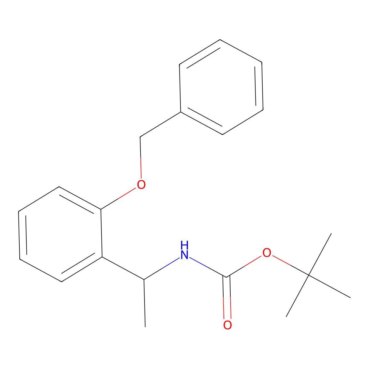 tert-Butyl N-{1-[2-(benzyloxy)phenyl]ethyl}carbamate molecular structure, CAS 2140326-53-8