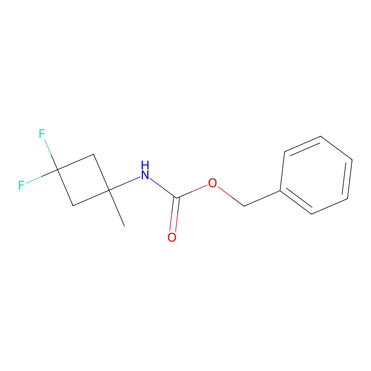 Benzyl N-(3,3-difluoro-1-methylcyclobutyl)carbamate molecular structure, CAS 2140326-61-8