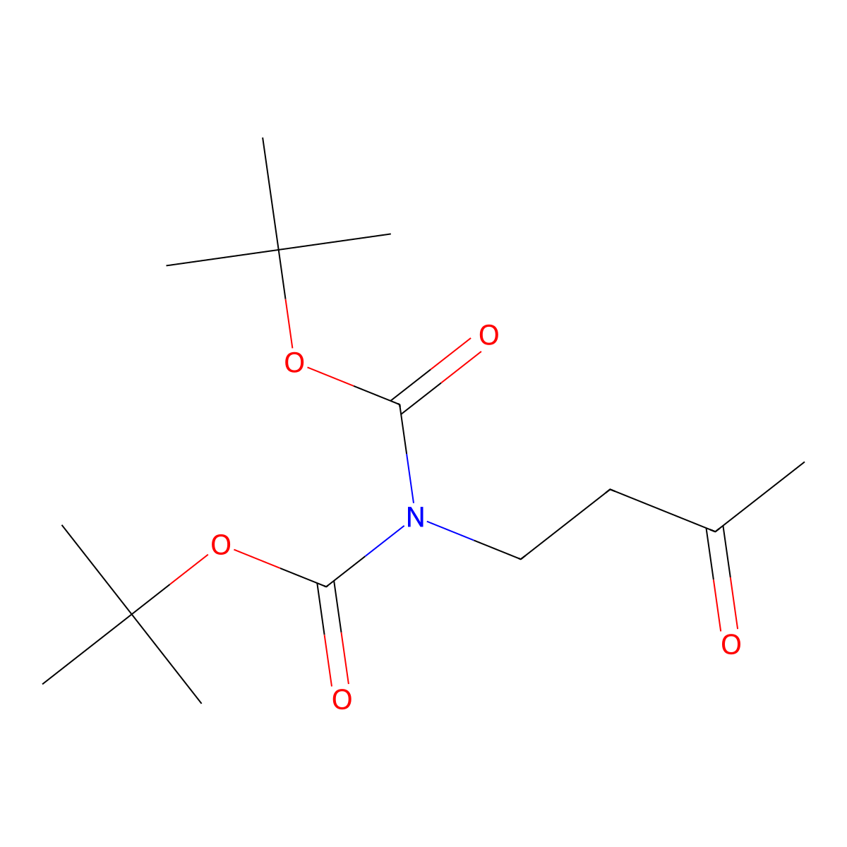 tert-butyl N-[(tert-butoxy)carbonyl]-N-(3-oxobutyl)carbamate molecular structure, CAS 2140326-62-9
