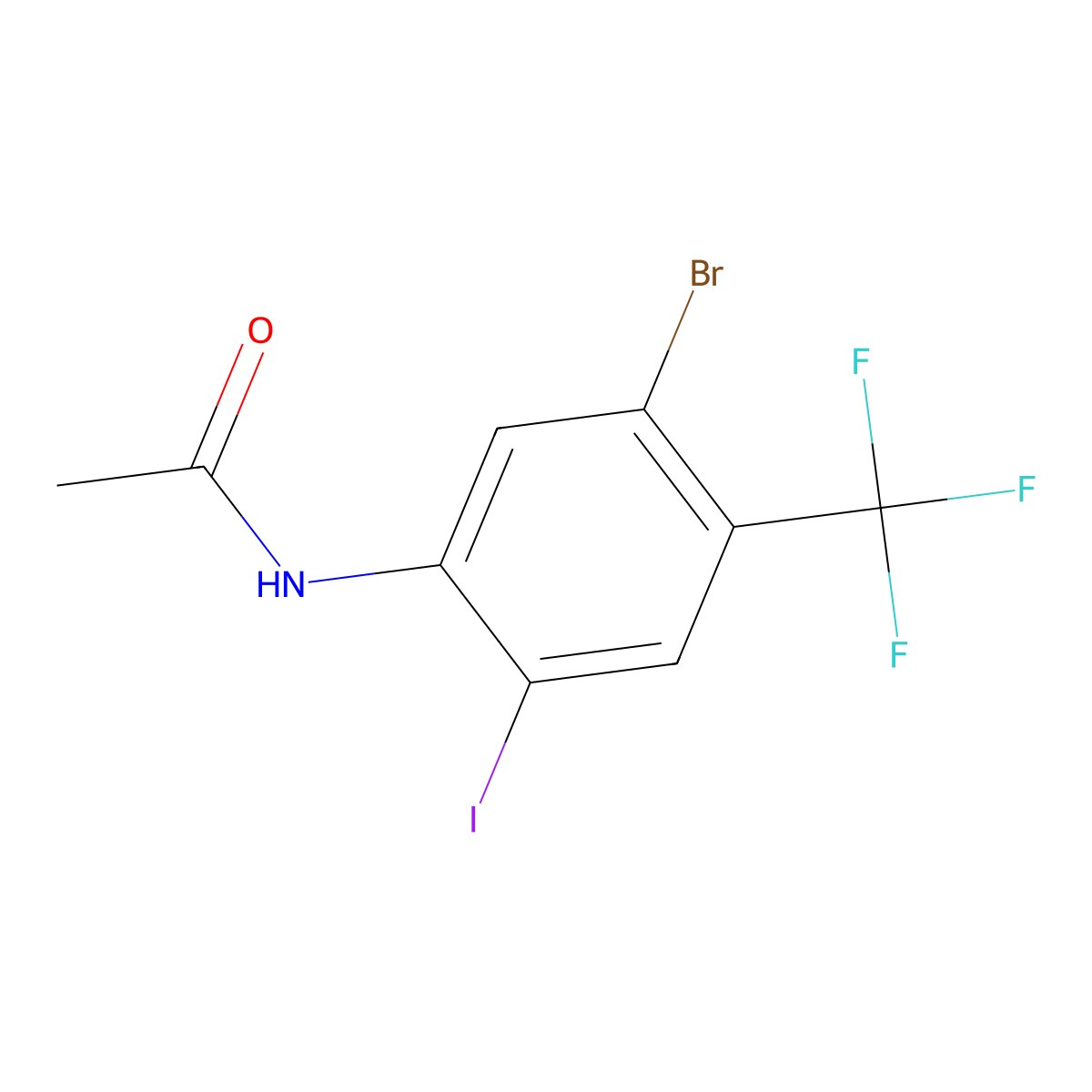 N-Acetyl 5-bromo-2-iodo-4-(trifluoromethyl)aniline molecular structure, CAS 2140326-66-3