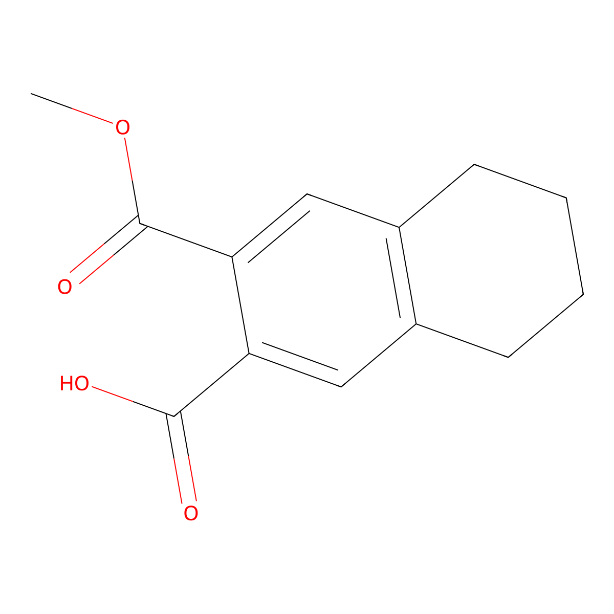 3-(Methoxycarbonyl)-5,6,7,8-tetrahydronaphthalene-2-carboxylic acid molecular structure, CAS 2140326-69-6