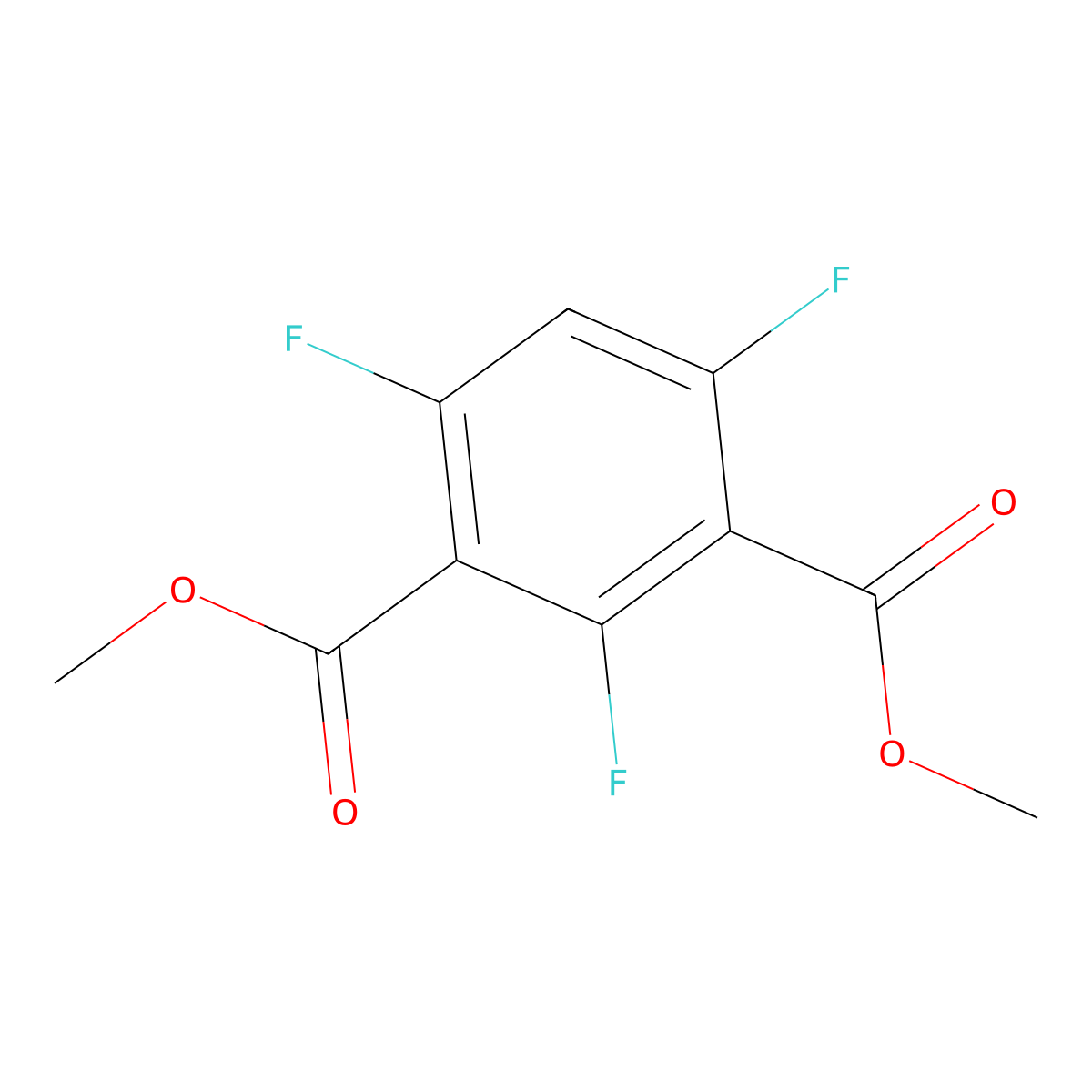 Dimethyl 2,4,6-trifluorobenzene-1,3-dicarboxylate molecular structure, CAS 2140326-72-1