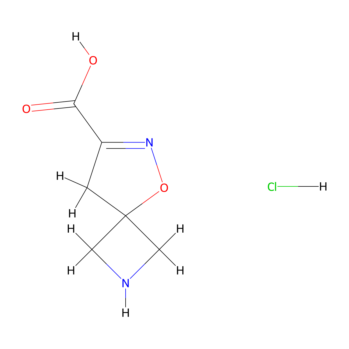 5-Oxa-2,6-diazaspiro[3.4]oct-6-ene-7-carboxylic acid hydrochloride molecular structure, CAS 2140326-74-3