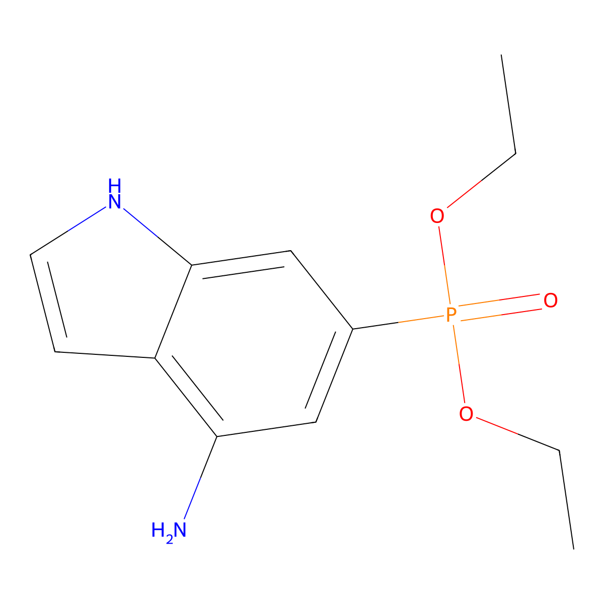 diethyl (4-amino-1H-indol-6-yl)phosphonate molecular structure, CAS 2140326-89-0