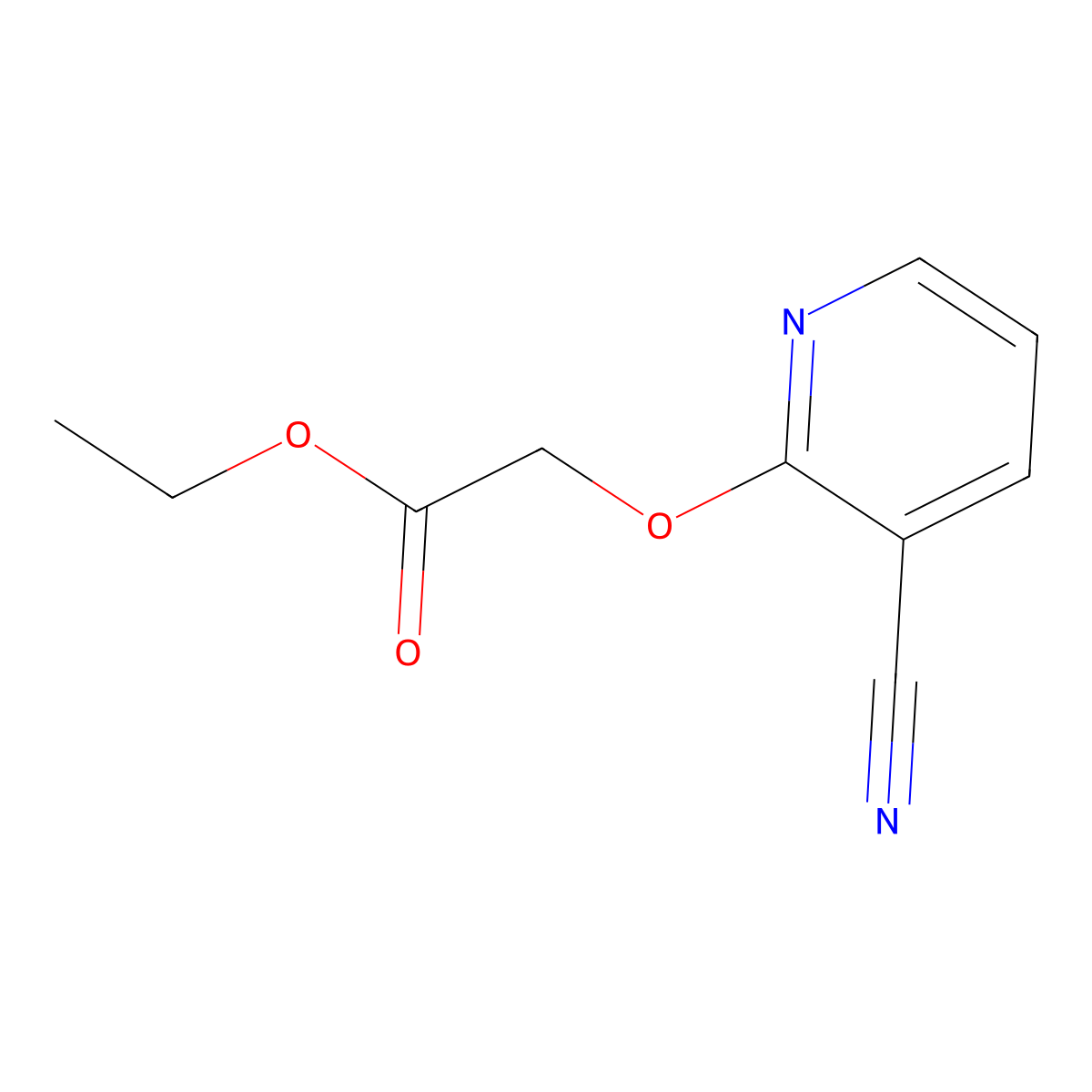 Ethyl 2-((3-cyanopyridin-2-yl)oxy)acetate molecular structure, CAS 2140326-92-5