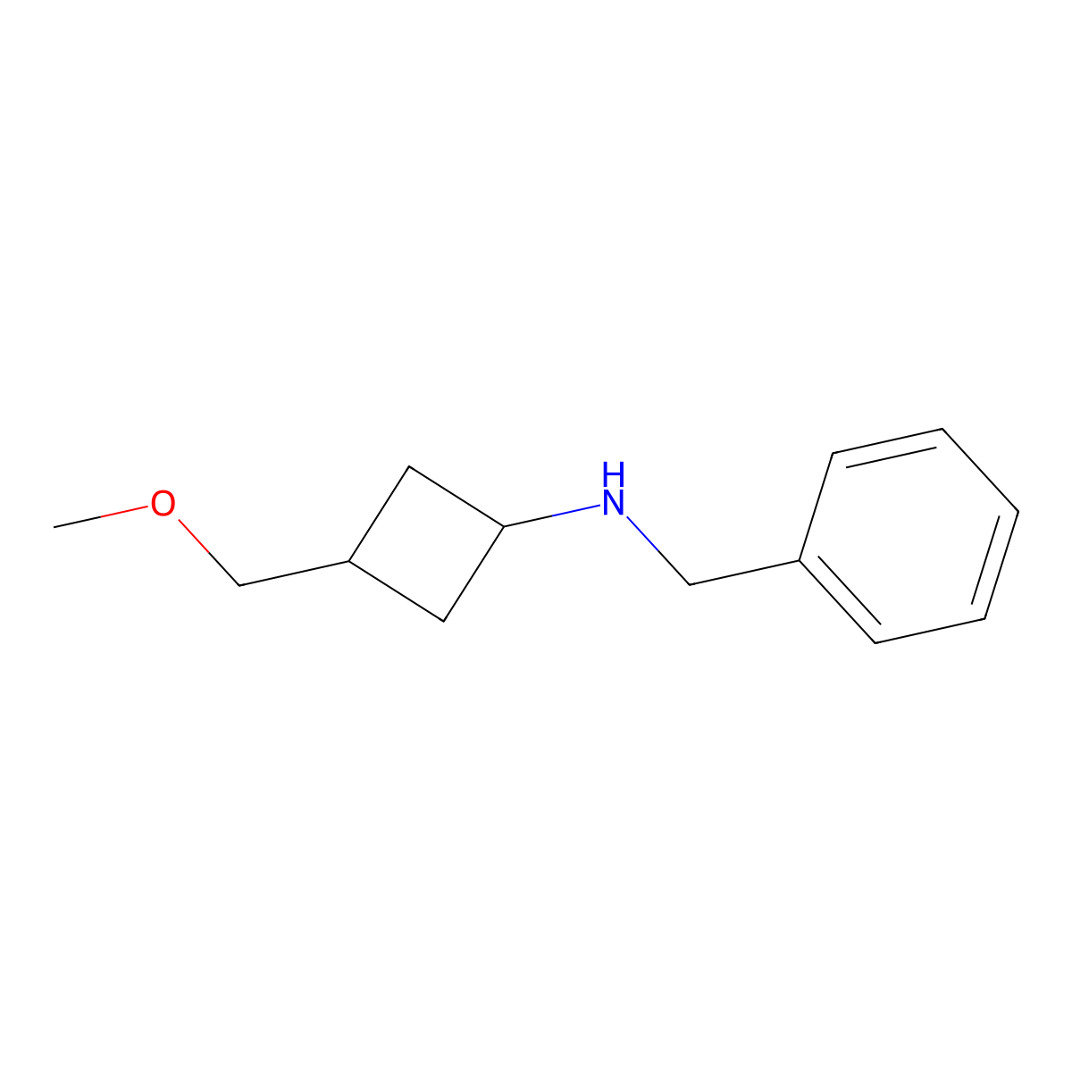 N-Benzyl-3-(methoxymethyl)cyclobutan-1-amine molecular structure, CAS 2140326-93-6