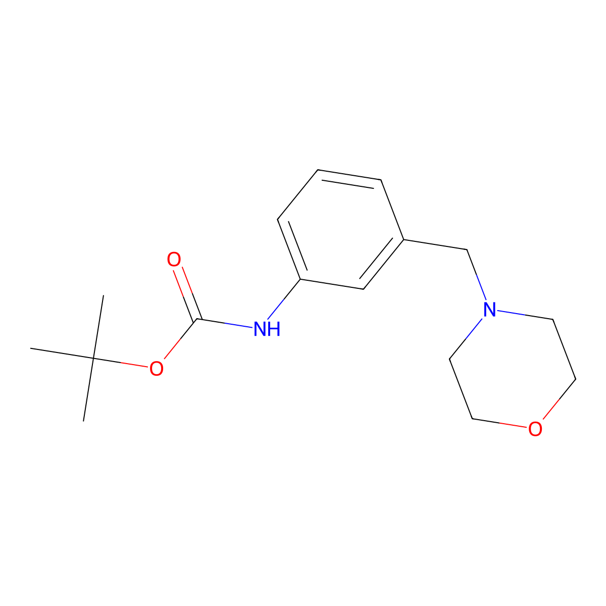 tert-Butyl N-[3-(morpholin-4-ylmethyl)phenyl]carbamate molecular structure, CAS 2140326-95-8