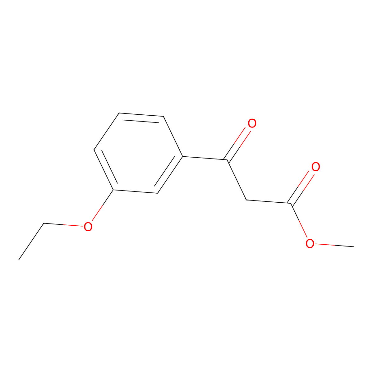 Methyl 3-(3-ethoxyphenyl)-3-oxopropanoate molecular structure, CAS 2140327-02-0