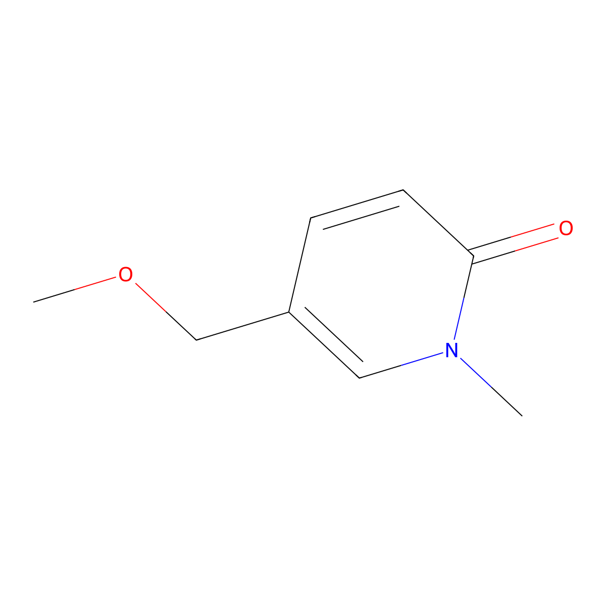 5-(Methoxymethyl)-1-methylpyridin-2-one molecular structure, CAS 2140327-26-8