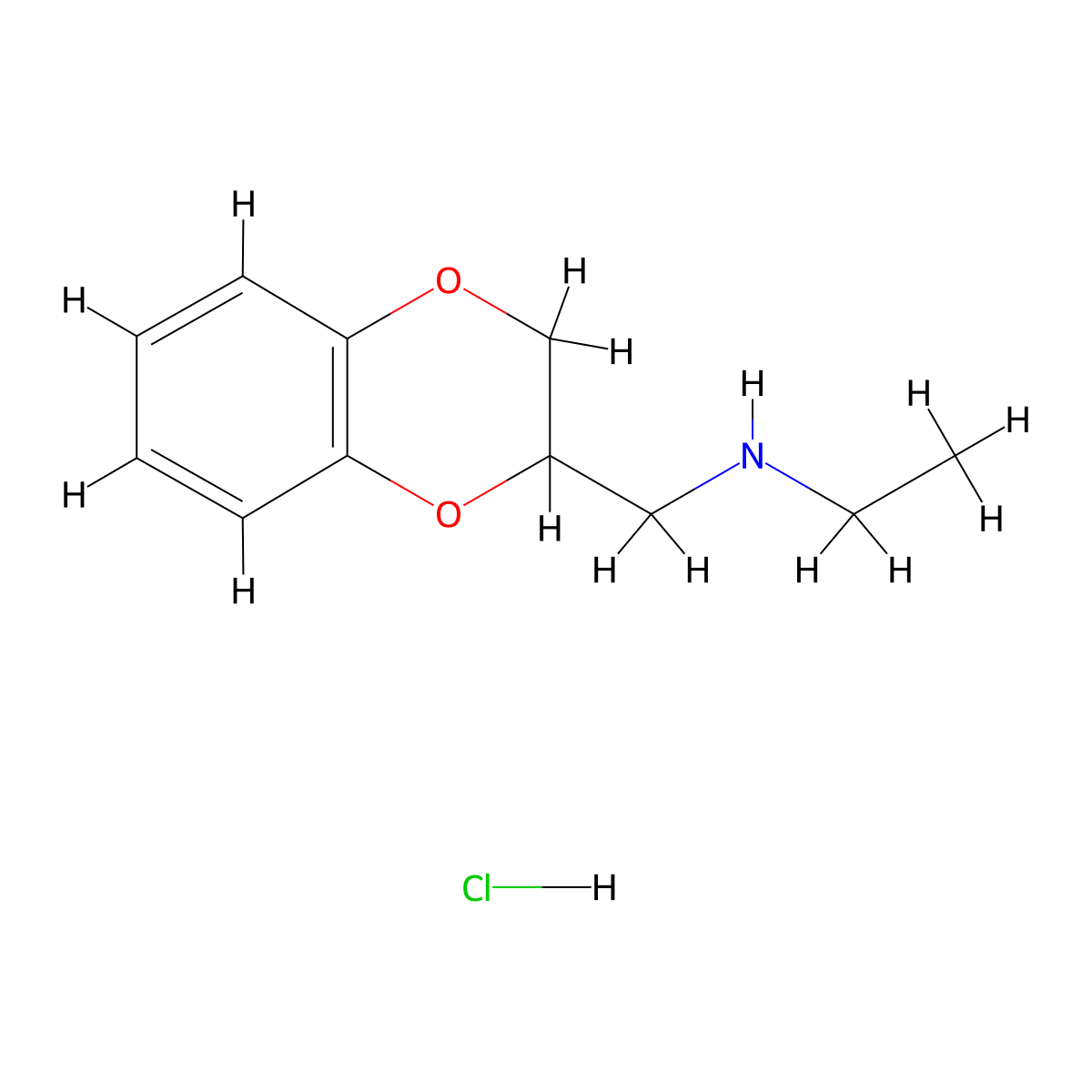 [(2,3-Dihydro-1,4-benzodioxin-2-yl)methyl](ethyl)amine hydrochloride molecular structure, CAS 21404-81-9