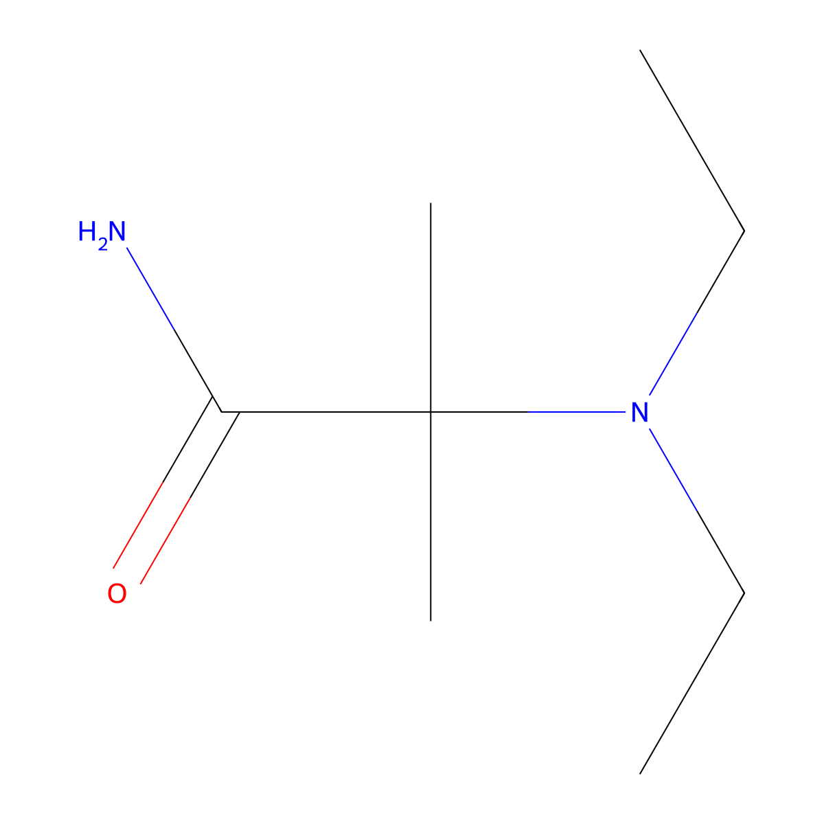 Propanamide, 2-(diethylamino)-2-methyl- molecular structure, CAS 21404-84-2