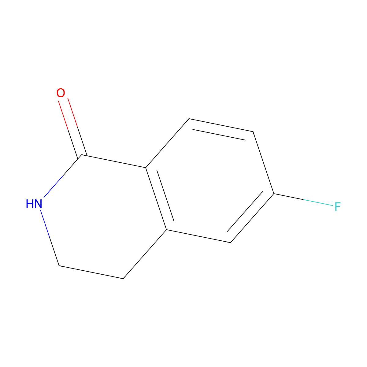 6-Fluoro-1,2,3,4-tetrahydroisoquinolin-1-one molecular structure, CAS 214045-84-8