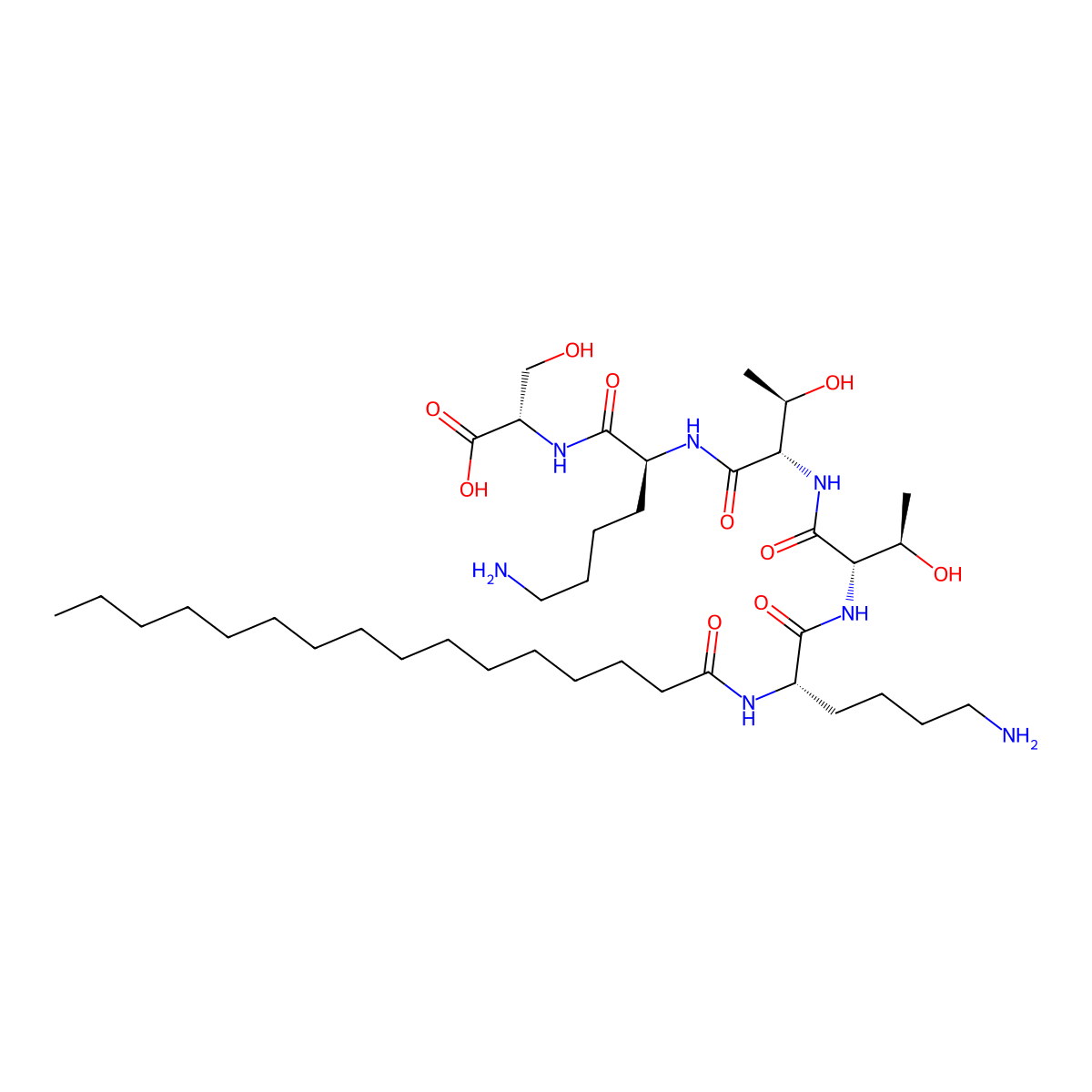 Palmitoyl Pentapeptide-4 molecular structure, CAS 214047-00-4