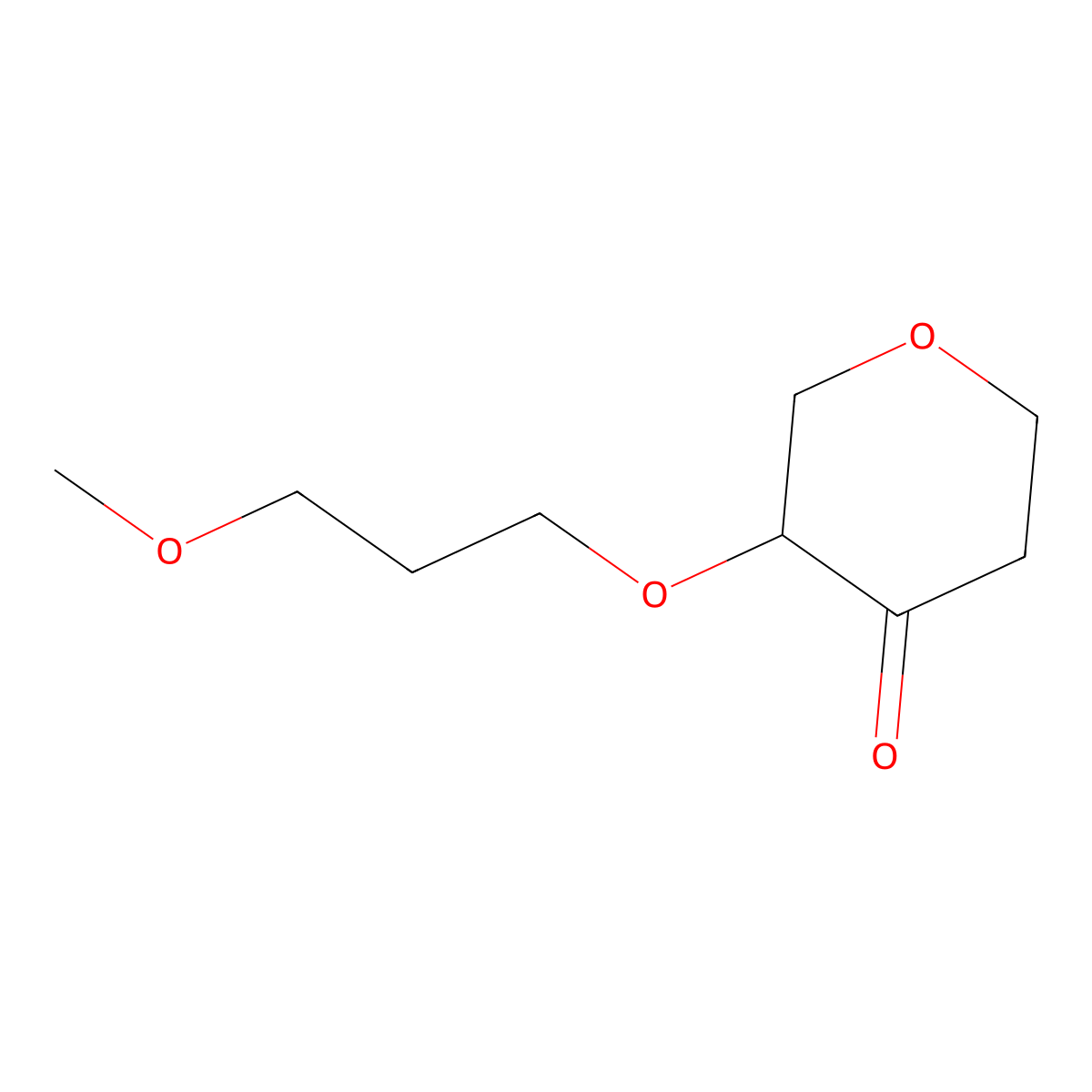 3-(3-Methoxypropoxy)oxan-4-one molecular structure, CAS 2140481-09-8