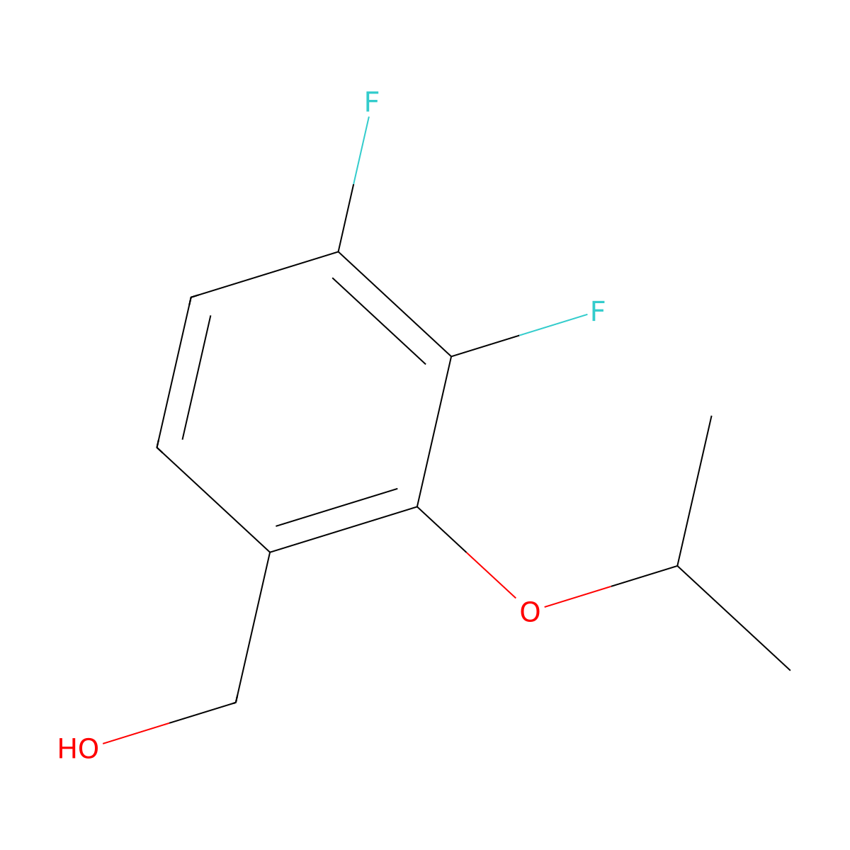 (3,4-Difluoro-2-isopropoxyphenyl)methanol molecular structure, CAS 2140484-33-7