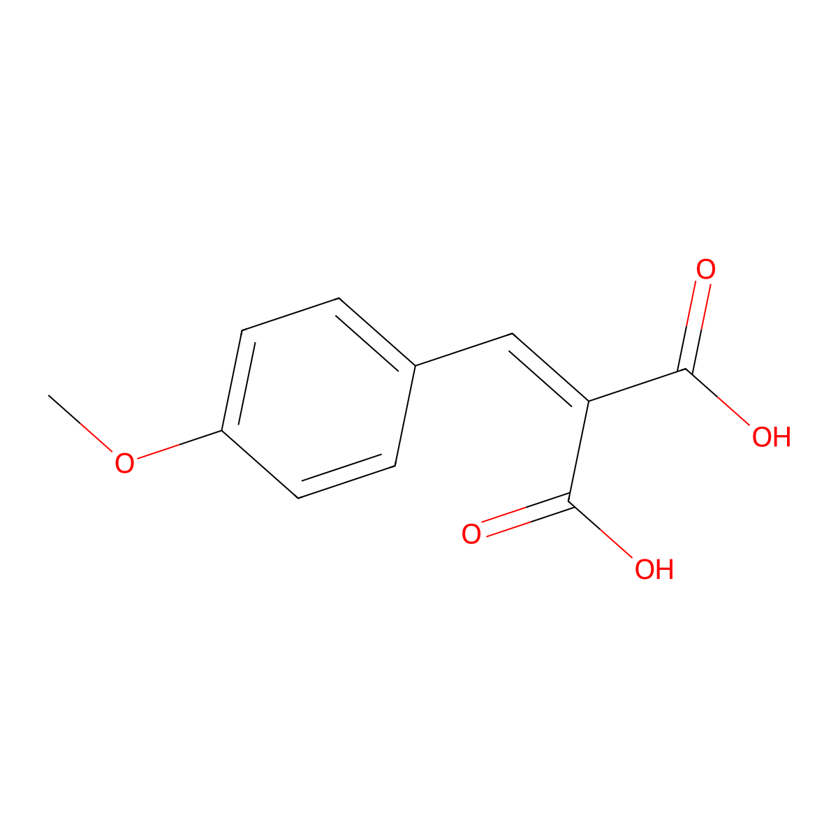 2-(4-Methoxybenzylidene)malonic acid molecular structure, CAS 21405-61-8