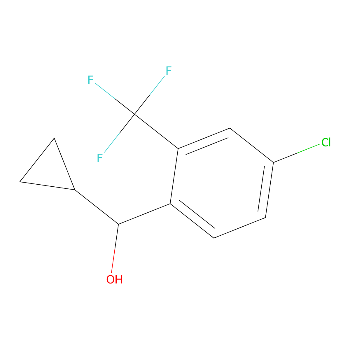 4-Chloro-alpha-cyclopropyl-2-(trifluoromethyl)benZenemethanol molecular structure, CAS 2140534-90-1