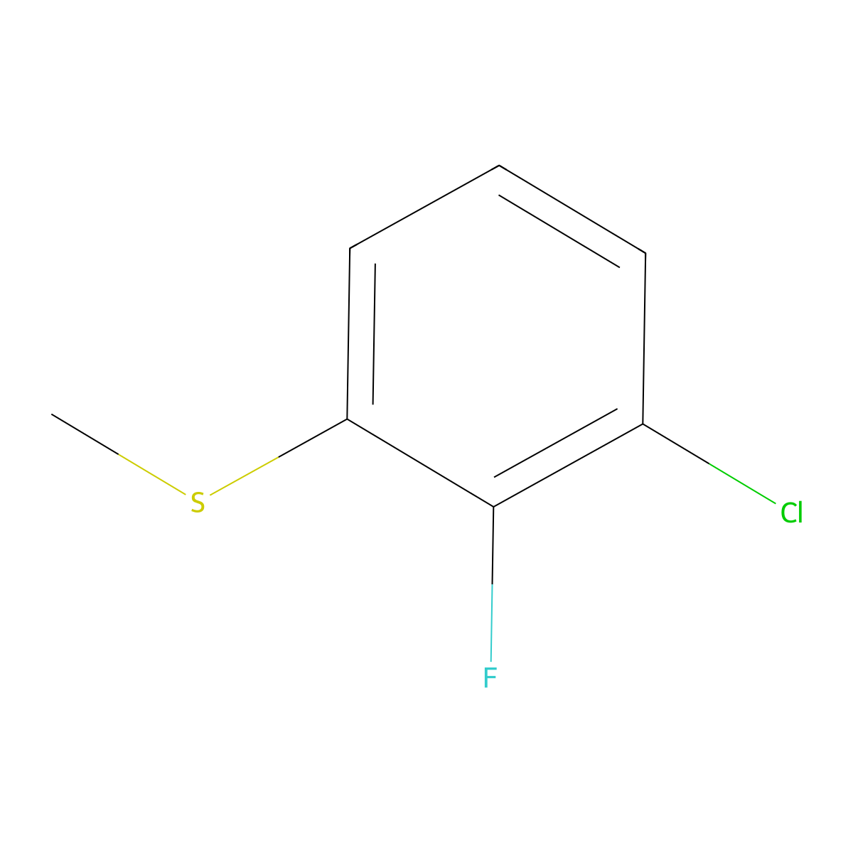 3-Chloro-2-fluorothioanisole molecular structure, CAS 214057-24-6