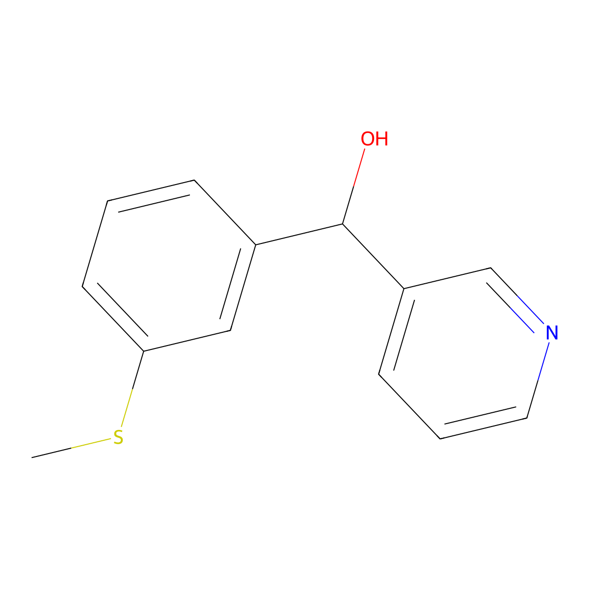 alpha-[3-(Methylthio)phenyl]-3-pyridinemethanol molecular structure, CAS 2140618-67-1