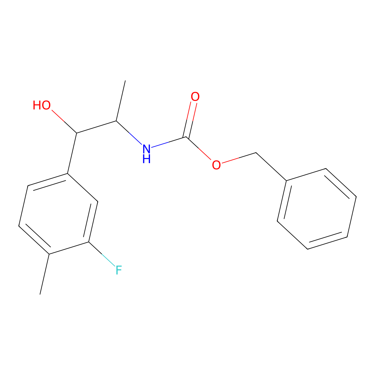 benzyl N-[1-(3-fluoro-4-methylphenyl)-1-hydroxypropan-2-yl]carbamate molecular structure, CAS 2140624-42-4