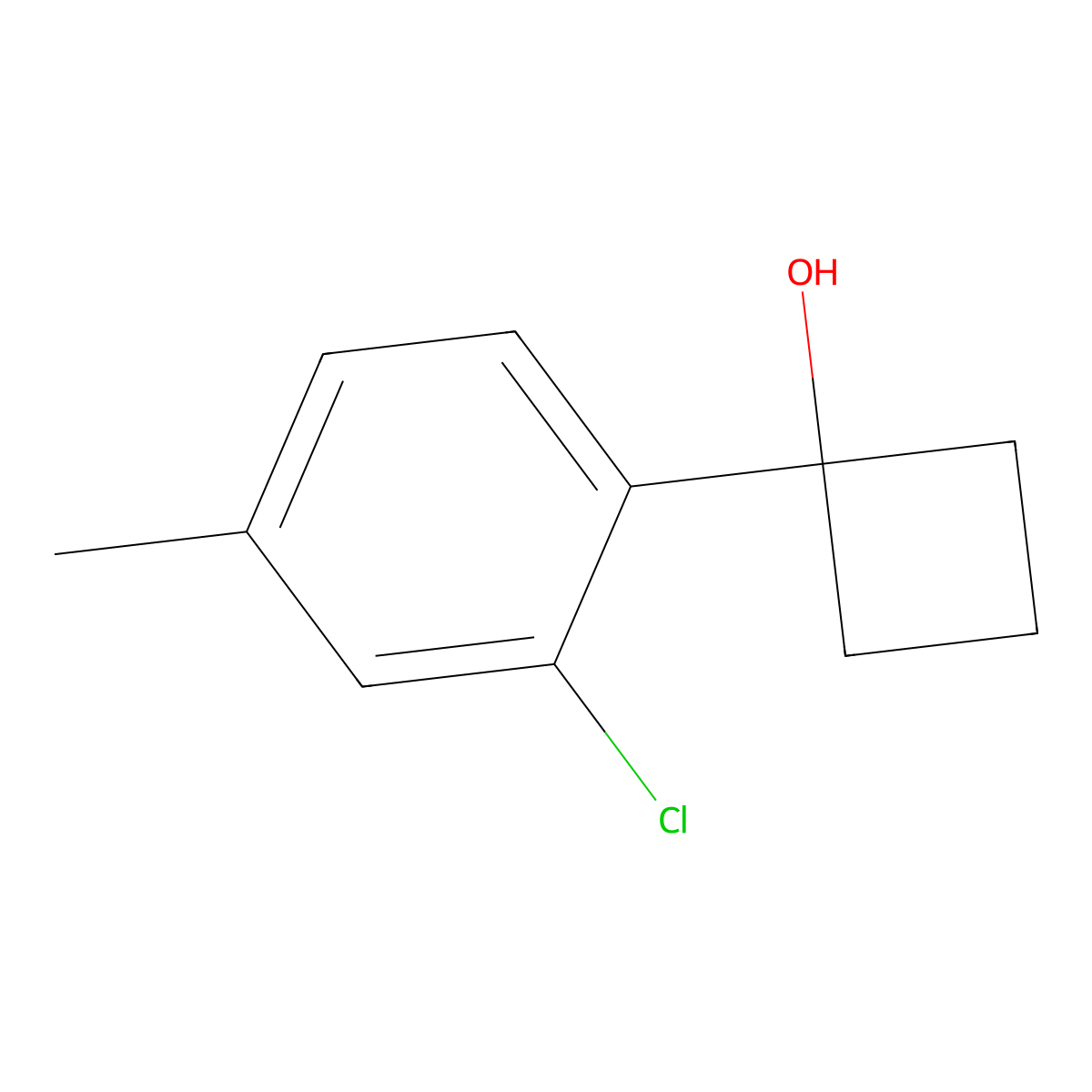 1-(2-Chloro-4-methylphenyl)cyclobutanol molecular structure, CAS 2140646-06-4