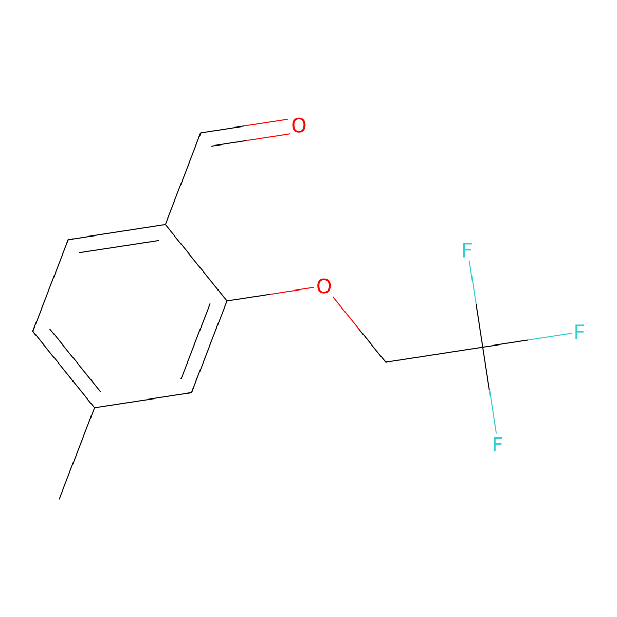 4-Methyl-2-(2,2,2-trifluoroethoxy)benzaldehyde molecular structure, CAS 2140700-33-8