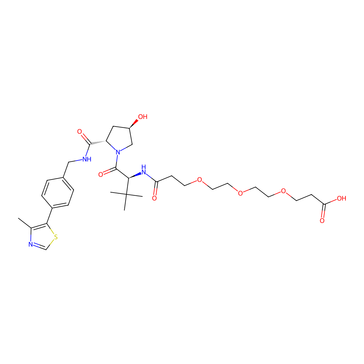 (S,R,S)-AHPC-PEG3-propionic acid molecular structure, CAS 2140807-42-5