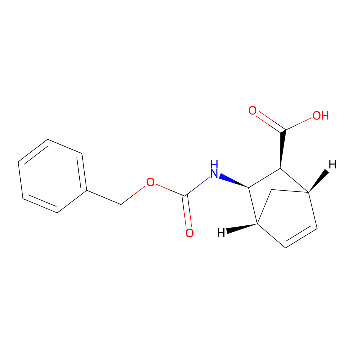(1S,2S,3R,4R)-3-(((benzyloxy)carbonyl)amino)bicyclo[2.2.1]hept-5-ene-2-carboxylic acid molecular structure, CAS 2140851-09-6