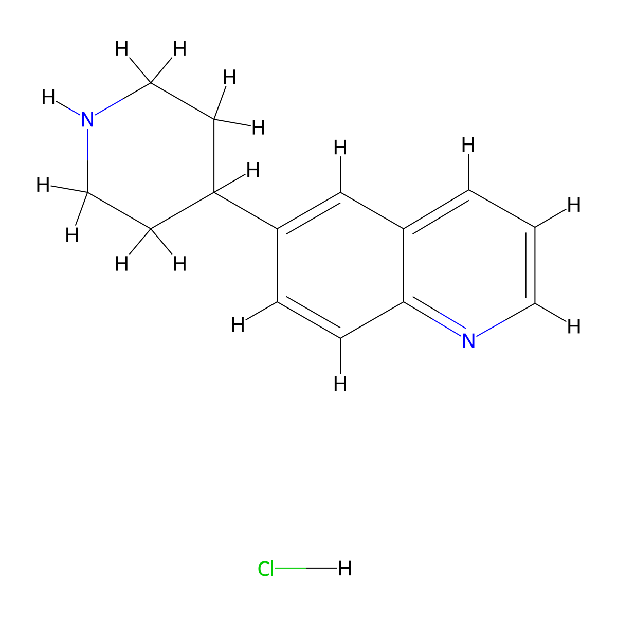 6-(Piperidin-4-yl)quinoline hydrochloride molecular structure, CAS 2140866-90-4